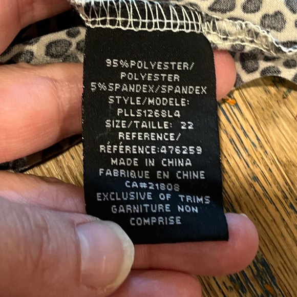 Ari & Clo Animal Print Drawstring Midi Skirt Size 22 - Picture 3 of 10